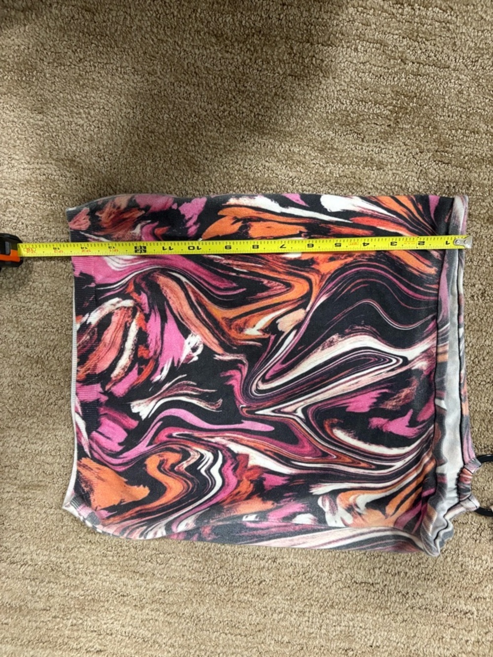 h:ours Devin Cut Out Mini Dress in Pink & Orange Swirl - Picture 4 of 5